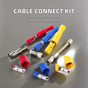 280 pièces ensemble cosses de câble assorties en laiton isolé connecteurs de fil électrique bornes à sertir pour automobile plat <span class=keywords><strong>femelle</strong></span> mâle fil - Product Image 6