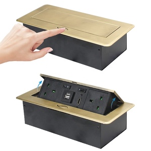 Table UK ordinateur intelligent or usb pop up prise 3 broches interrupteur connecter pop up prise table de conférence - Product Image 6