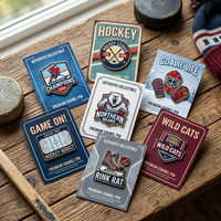 Écussons personnalisés en alliage de zinc avec logo d'équipe de hockey sur glace, émail dur sur mesure, pour fabricants