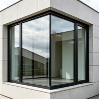 Fenêtre fixe en aluminium à rupture de pont thermique sur mesure de haute qualité, à faible émissivité pour projets hôteliers de luxe