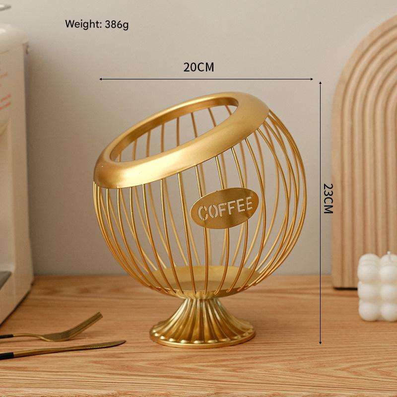 Taller version - Golden fruit basket