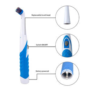 Soap Dispensing Dish <strong>Brush</strong> Set <strong>Electric</strong> <strong>Cleaning</strong> <strong>Brush</strong> with Household All Purpose 4 <strong>Brush</strong> Heads for Kitchen &amp; Household <strong>Cleaning</strong> - Product Image 2