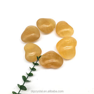 بالجملة قلوب منحوتة كالسيت أصفر كريستال طبيعي قلوب كالسيت برتقالي مصقول قلب كريستال للزينة - Product Image 5