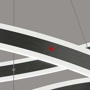 โคมไฟห้อยแบบอัจฉริยะทันสมัยสำหรับห้องรับประทานอาหารห้องนั่งเล่นทำจากอะคริลิคเป็นวงกลมโคมไฟระย้าหรี่แสงได้สำหรับภายในห้องครัวห้องนอน - Product Image 3