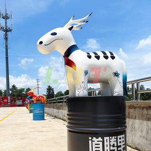 Sculpture de cerf en plastique renforcé de fibre de verre peinte, pour extérieur, montage au sol, figurine animale artistique, résine personnalisée - Product Image 3