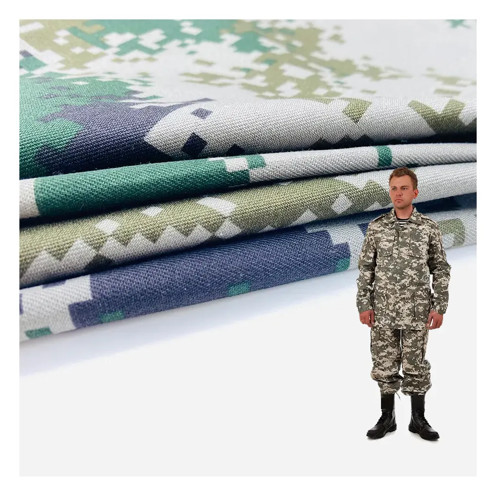 OEM ODM amostra grátis China Camo Tecido 16Sx16S 245GSM Ripstop Uniforme Tecido de camuflagem