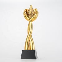 Honneur de Cristal Statuette Dorée Danse Ballet Résine Cristal Trophée Concours Prix