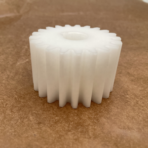 Engrenagem Espiral de Nylon Branca Personalizada M2.5 21T Pequena Engrenagem Plástica POM com Canal para Chaveta - Product Image 2