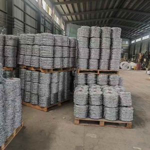 Fil de fer barbelé en acier galvanisé à haute résistance, clôture en treillis anti-escalade, fil d'acier de 1,8 mm, rouleaux de 25 kg pour la sécurité et l'isolation des entrepôts - Product Image 4