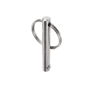 Goupille à dégagement rapide avec anneau de traction et embout sphérique en acier au carbone nickelé, pour usage général, axe de goupille de positionnement - Product Image 2