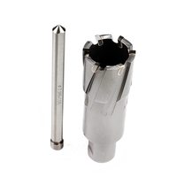 RJTOOLS Fraise annulaire TCT 12-100mm à queue Weldon, en carbure de tungstène haute dureté, pour matériaux durs
