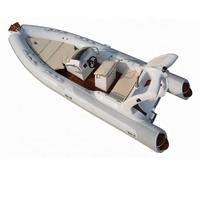 Bateau gonflable rigide de coque en fibre de verre de luxe Sundeck 19ft RIB 580 avec moteur à vendre