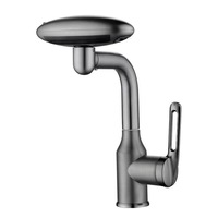Yaratıcı uzay gemisi İşlevli sıcak ve soğuk havza musluk ucuz banyo yıkama lavabo musluğu seramik vana çekirdek ile