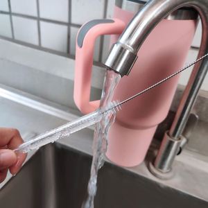 Ensemble de 6 brosses de nettoyage longues pour pailles, gobelets, bouteilles d'eau, tasses à bec, pailles en acier inoxydable et pailles métalliques - Product Image 1