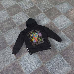 Sudaderas con Capucha Ecológicas de Otoño, Estilo Holgado, 100% Algodón, con Botones Laterales, Personalizadas con Logotipo, Venta al Por Mayor - Product Image 2