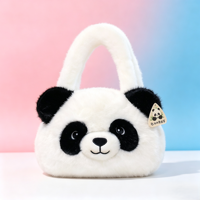 Sac à bandoulière en peluche panda mignon personnalisé à partir d'images, sac de dessin animé neuf, cadeau d'anniversaire pour enfants