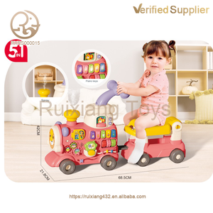 عربة أطفال تعليمية للسفر مع وظيفة الرش - سيارة ركوب مريحة 5 في 1 للأطفال من الجنسين، مشاية أطفال بإطار بلاستيكي خفيف الوزن - Product Image 4