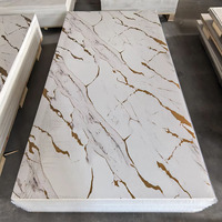 Revêtements muraux en PVC à motif marbré UV, design moderne imperméable pour hôtel, villa, salon et salle de sport, panneau décoratif d'intérieur
