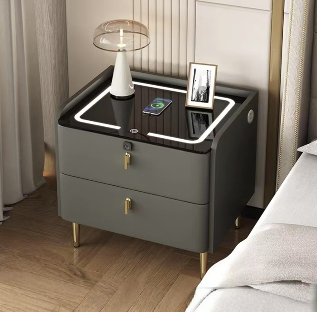 Multi Functional Wireless Charging Smart Speaker Smart Bedside Table for Bedroom