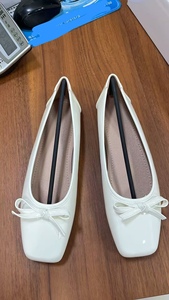 <span class=keywords><strong>Ballerine</strong></span> da <span class=keywords><strong>Donna</strong></span> in PU Bianco Taglia 44, Punta Quadrata, Scarpe da Infermiera Slip-on - Product Image 3