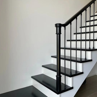 2025 nouveau Style haut de gamme en acier inoxydable personnalisé en bois verre escaliers main courante maison meubles en bois de Guangdong Foshan