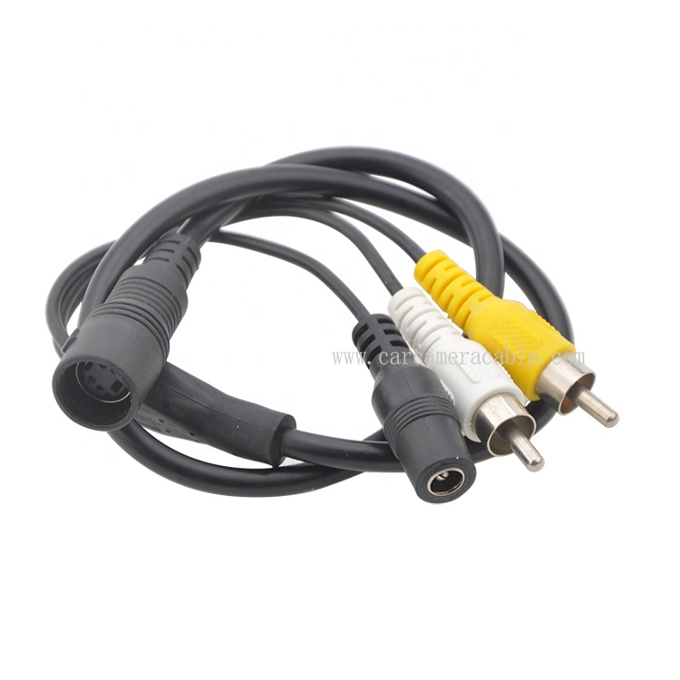 Steker mini din 12V 3pin 4 pin 5pin 6pin 7pin 8pin 9pin 10pin terhubung ke RCA audio video kabel tahan air untuk min