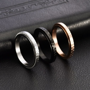 Nuevo Anillo Giratorio de Acero Inoxidable de Alta Gama para Mujer, con Diseño de Perforaciones Finas de 3MM de Ancho, Anillo de Cola de Caballo - Product Image 5