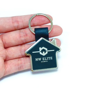 โปรโมชั่นขายส่ง พวงกุญแจโลหะรูปบ้าน สำหรับงานซับลิเมชั่น พวงกุญแจรูปบ้านแบบกำหนดโลโก้เองได้ - Product Image 4