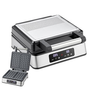 Gril électrique numérique à 4 tranches en acier inoxydable pour décoration, contrôle de la température et du temps, revêtement antiadhésif pour un usage domestique facile. - Product Image 2