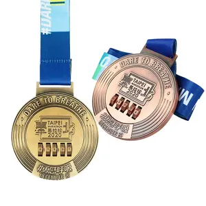 Metall Handwerk Leichtathletik Sport 3D Karate glühendes Metall die Bänder sportliche Zahlen Medaillen für Francer
