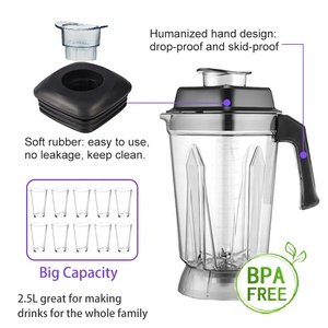Hotel Smart 2.5L Mix Fruit Ice Smoothies Heavy Duty Blender <b>Machine</b> With Sound Cover Heavy Duty Blender <b>Machine</b> - Product Image 4