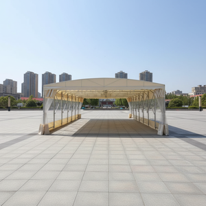 Auvent de marché rétractable en PVC, structure en alliage <span class=keywords><strong>d</strong></span>'aluminium galvanisé, tente mobile <span class=keywords><strong>coulissante</strong></span>, exposition en plein air, imperméable, toutes saisons - Product Image 2
