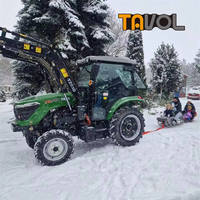 Mini tracteur agricole diesel 704 70HP 4 roues motrices avec chargeur frontal pour travaux sur le terrain