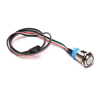 Câble de commutation à bouton métallique pour PC, bouton d'alimentation SW pour ordinateur, bouton de réinitialisation SW avec câble, auto-réinitialisation / auto-bloquant