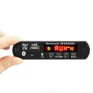 Amplificador de 6W, 5V, 12V, reproductor de MP3, placa decodificadora, compatible con USB TF, WMA, WAV, APE, BT5.0, módulo, pantalla LED, placa de Audio