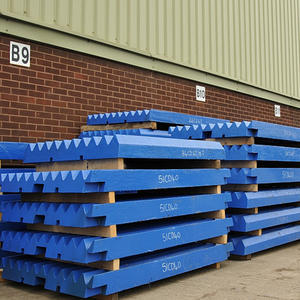 Alto manganês aço mandíbula triturador peças laterais placas MN18CR2 MN13CR2 C160 C106 C110 mandíbula placas - Product Image 3