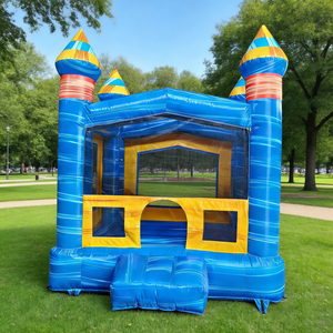 Château gonflable commercial en PVC bleu de haute qualité pour enfants, idéal pour les fêtes en extérieur et l'usage domestique - Product Image 2