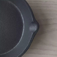 Mini poêle en fonte avec revêtement émaillé mat, ustensile de cuisine portable, poêle simple avec poignée, ustensiles de cuisson en fonte
