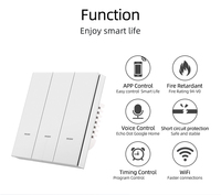 Interrupteur mural intelligent TYSH 10A ABS PC avec bouton, minuterie Zigbee pour la maison et l'hôtel, compatible avec l'application Smartlife