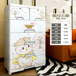 Armoire de rangement à tiroirs en plastique couleur macaron pour bébé - Grande Vente - Product Image 3