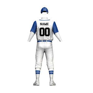 Premium Men's Softball Uniform Custom Team Jersey Integrated Belt Loop Double Layer Jersey & Pants Set - Product Image 2