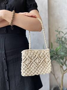<b>White</b> Macrame Sling <b>Bag</b> <b>Shoulder</b> <b>Bag</b> - Product Image 5