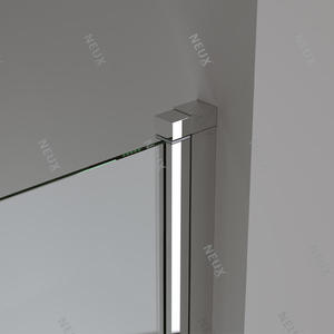 <span class=keywords><strong>Mampara</strong></span> de <span class=keywords><strong>Ducha</strong></span> Plegable con Marco Cromado de <span class=keywords><strong>2</strong></span> Paneles, Vidrio Templado Transparente de 6 mm, Fácil de Limpiar, con Diseño Moderno - Product Image 4