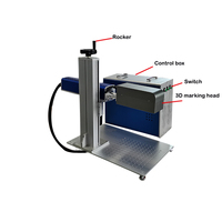 Machine de marquage dynamique 3D UV CNC à refroidissement par air 3W 5W pour surfaces, compatible DXF PLT AI, pour non-métaux, verre, trophées, acrylique, coques de téléphone, papier