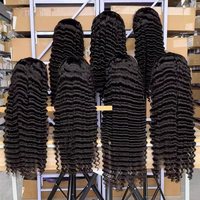 Perruque bouclée birmane en cheveux vietnamiens bruts, perruques frontales complètes en dentelle HD de haute qualité, perruque frontale complète en dentelle transparente HD sans colle