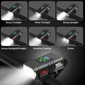 Lampe frontale LED rechargeable par USB pour vélo, trottinette et VTT - Lumière vive - Product Image 4