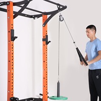 ZY - Rack de Pared Plegable para Gimnasio en Casa, Rack para Sentadillas, Estación de Dominadas, Equipo de Entrenamiento de Fuerza y Fitness