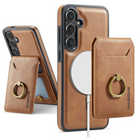 Casing Pelindung Poliuretan Desain Hewan, Kompatibel dengan S25 Plus, Ring-Style Magnetic Cardholder, Mendukung Pengisian Daya Nirkabel