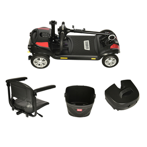 รถสกู๊ตเตอร์เคลื่อนที่ 4 ล้อ รุ่น KSM-906 สำหรับผู้สูงอายุและผู้พิการ ดีไซน์ป้องกันการพลิกคว่ำ พร้อมไฟ LED ที่นั่งนั่งสบาย ระยะทางวิ่ง 20-25 กม. ความเร็วสูงสุด 8 กม./ชม. - Product Image 3