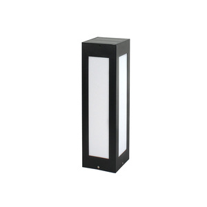 Lámpara Solar LED para Jardín, Poste de Aluminio Negro, IP66, 3500K, Luz Blanca Cálida, Pantalla Metálica, Sensor de Movimiento, Garantía de 10 Años, Lámpara para Exteriores - Product Image 1